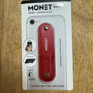 Monet Red Phone Grip-Kickstand